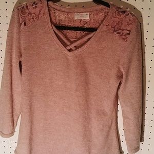 Pink half sleeve top